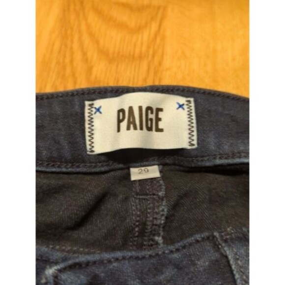 Paige Verdugo Ankle Jeans Denim Womens Size 29 Black Dark Blue Mid Rise - Picture 6 of 9